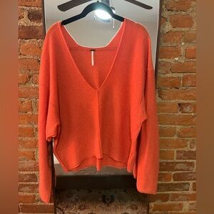 Orange cashmere sweater